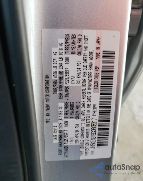 2016 Mazda Cx-5 Sport из США, поврежденный, VIN JM3KE4BY9G0605317